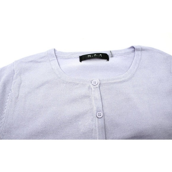 Classic Lilac Button Up Cardigan Sweater 3/4 Length Sleeve Plus Size 2X -Hey Viv - Picture 2 of 7